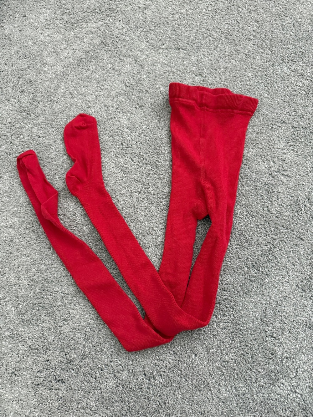 Hanna Andersson Red Knit Tights Size 6/7